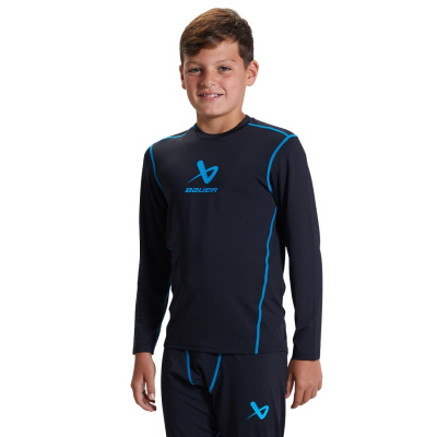 Нательное белье (майка с длинным рукавом) BAUER S22 BASIC BL LS TOP JR